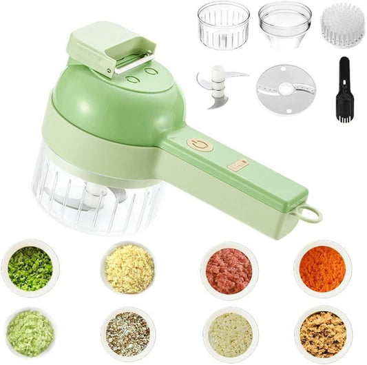 🍽️ 4-in-1 Portable Electric Vegetable Cutter/Chopper