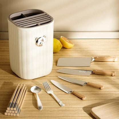 🔪 Multifunctional Kitchen Knife Holder & Cutlery Organizer