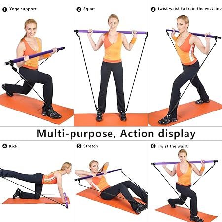 FirstFit Premium Pilates Stick Fitness Bar