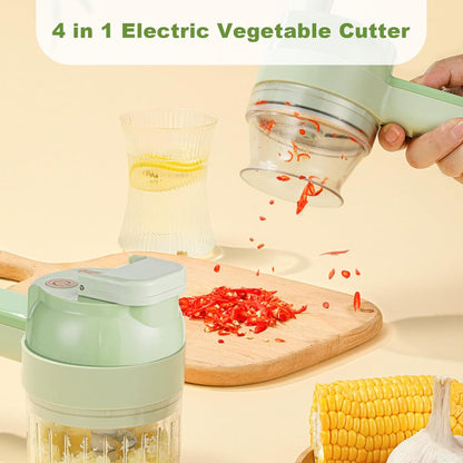 🍽️ 4-in-1 Portable Electric Vegetable Cutter/Chopper