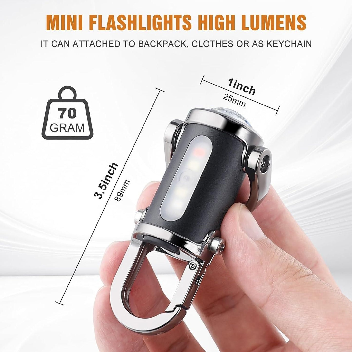 🔦 Rechargeable Mini Keychain Flashlight – Ultra Bright, Ultra Compact!