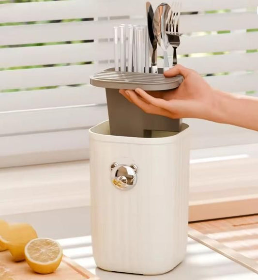 🔪 Multifunctional Kitchen Knife Holder & Cutlery Organizer