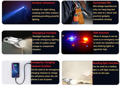 🔦 Rechargeable Mini Keychain Flashlight – Ultra Bright, Ultra Compact!
